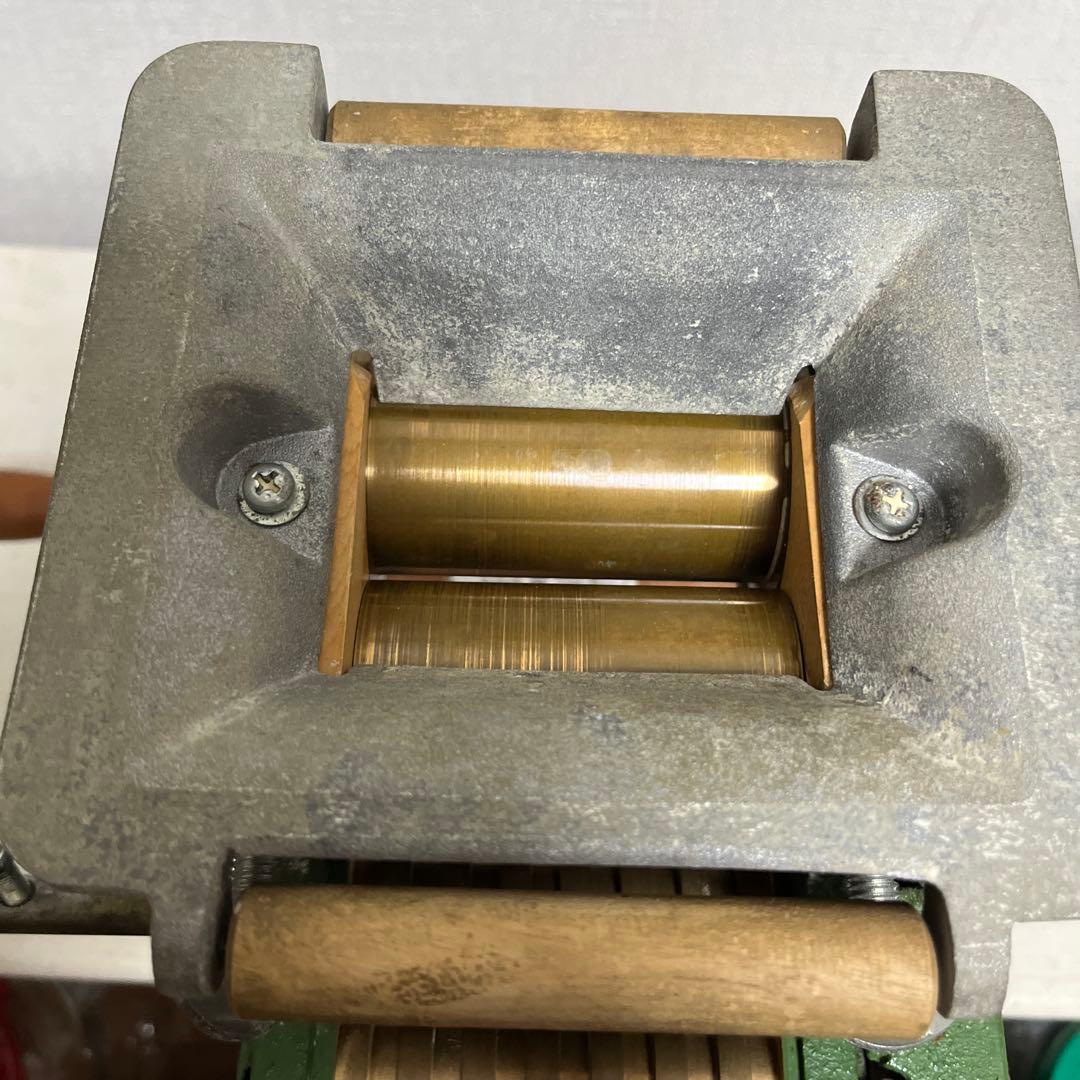 小型製麺機 手動式 緑色 金属製