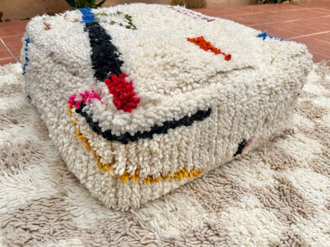 m*i様 モロッコ プフ pouf アジラル オットマン クッション ラグ 13