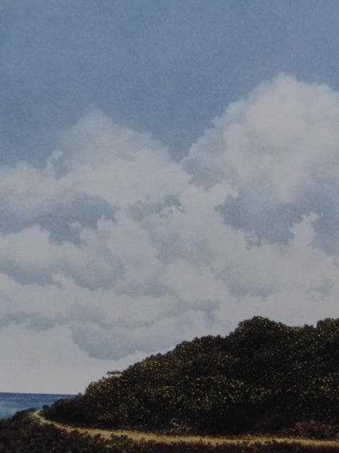 風分六抄、【岬への径】、希少な額装用画集より、新品額装付