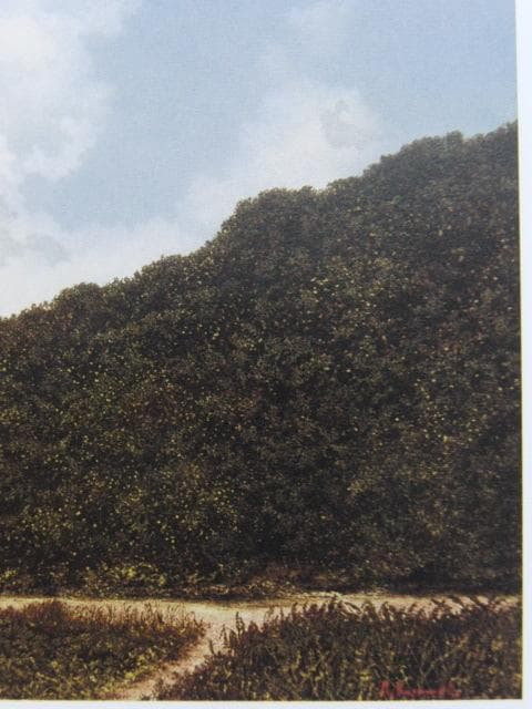 風分六抄、【岬への径】、希少な額装用画集より、新品額装付