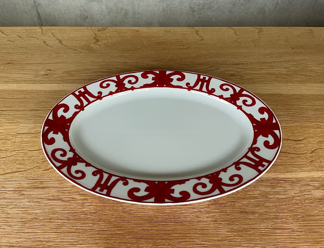 新品稀少　エルメス「ガダルキヴィール」オーバルプレート 中皿 PMサイズ