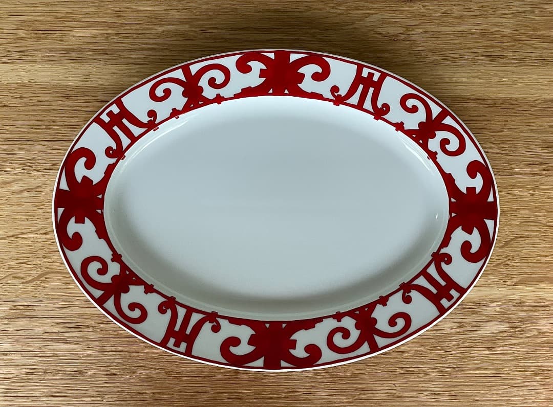 新品稀少　エルメス「ガダルキヴィール」オーバルプレート 中皿 PMサイズ