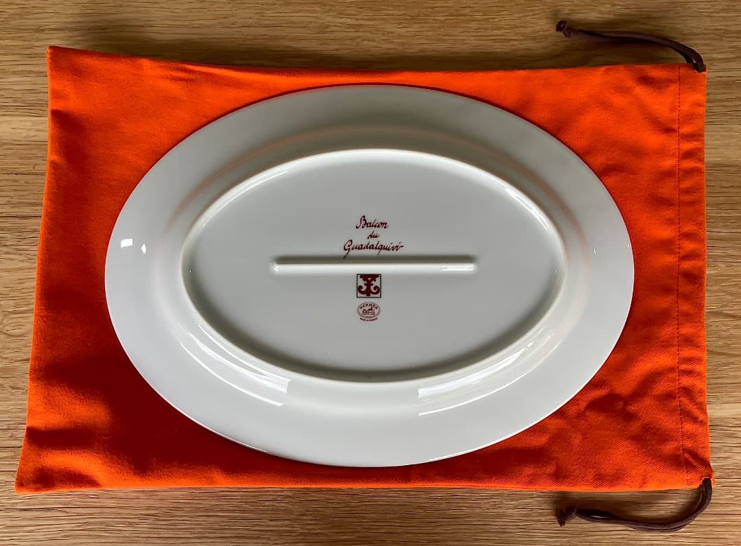 新品稀少　エルメス「ガダルキヴィール」オーバルプレート 中皿 PMサイズ