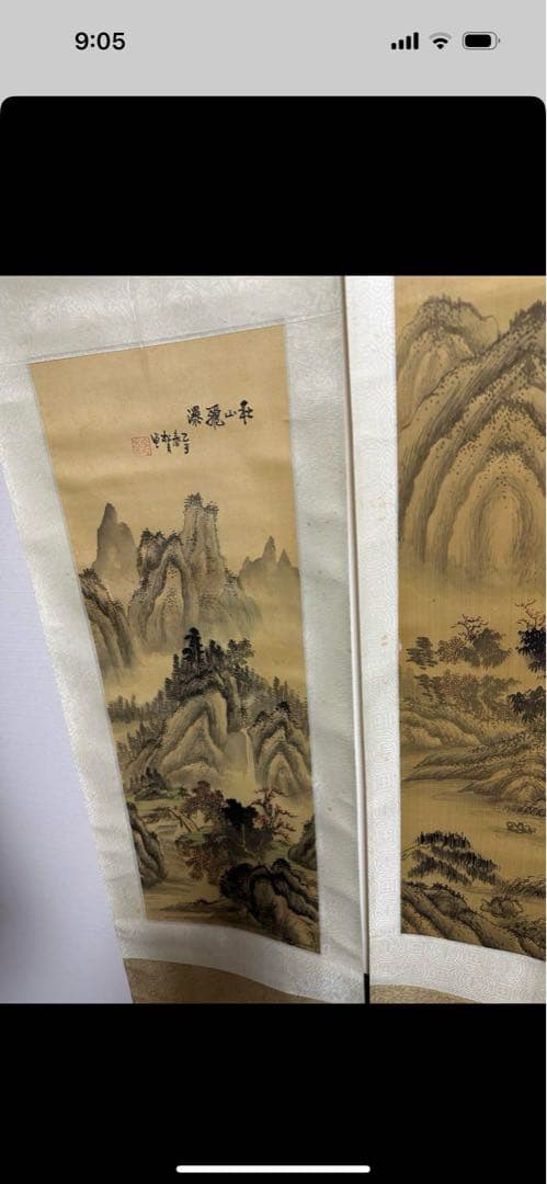 掛け軸　4幅　中国掛け軸　骨董品　古美術品　アンティーク　茶掛け