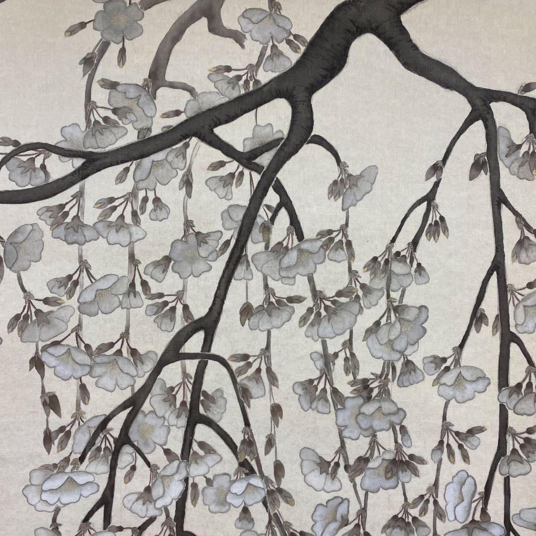 美品 掛け軸 二村絢子作 大幅 しだれ桜図 共箱 縁起物 枝垂桜 - メルカリ