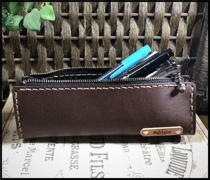 栃木レザー ペンケースとシンプル手帳 バイブル システム手帳 Polilavo