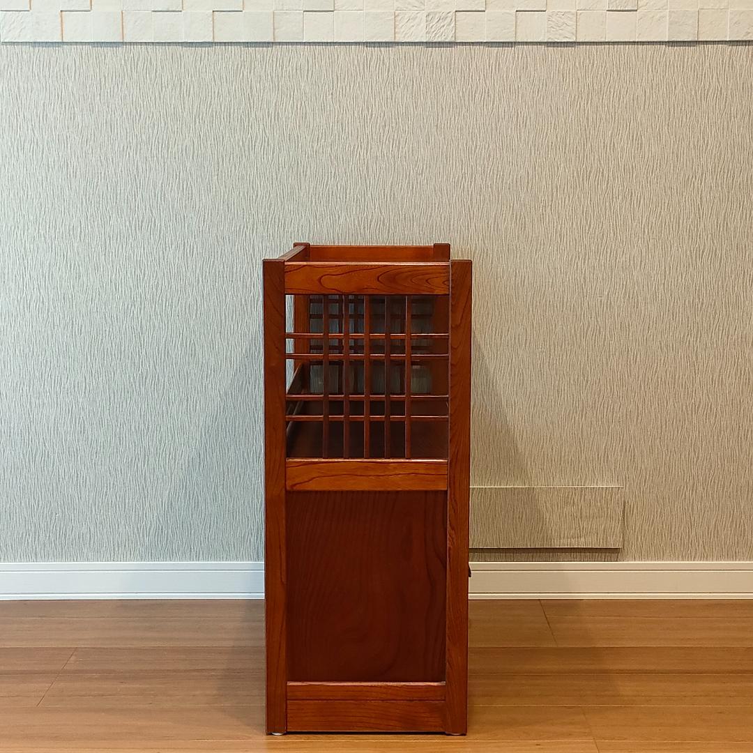 カリモク　和　チェスト　茶箪笥　欅　飾り棚