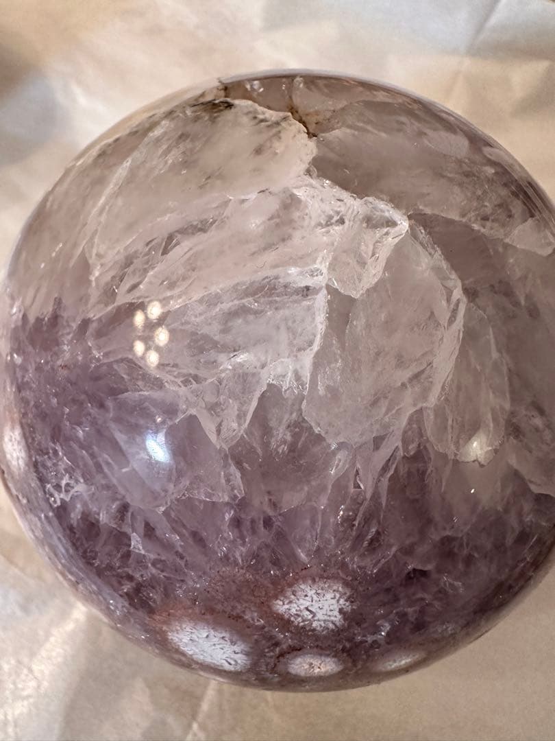 高品質　大きなサイズ　アメジスト　ピンクアメジスト　フラワーアゲート　スフィア