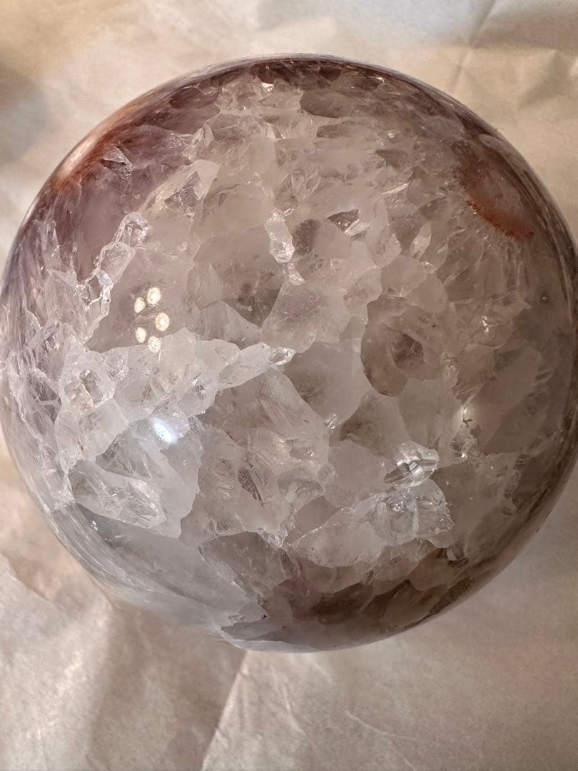 高品質　大きなサイズ　アメジスト　ピンクアメジスト　フラワーアゲート　スフィア