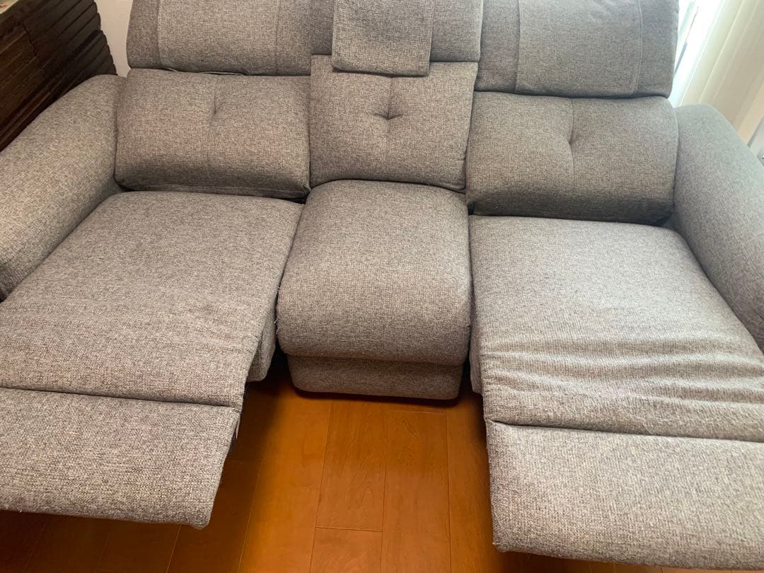 ニトリ　電動リクライニングソファ3人掛