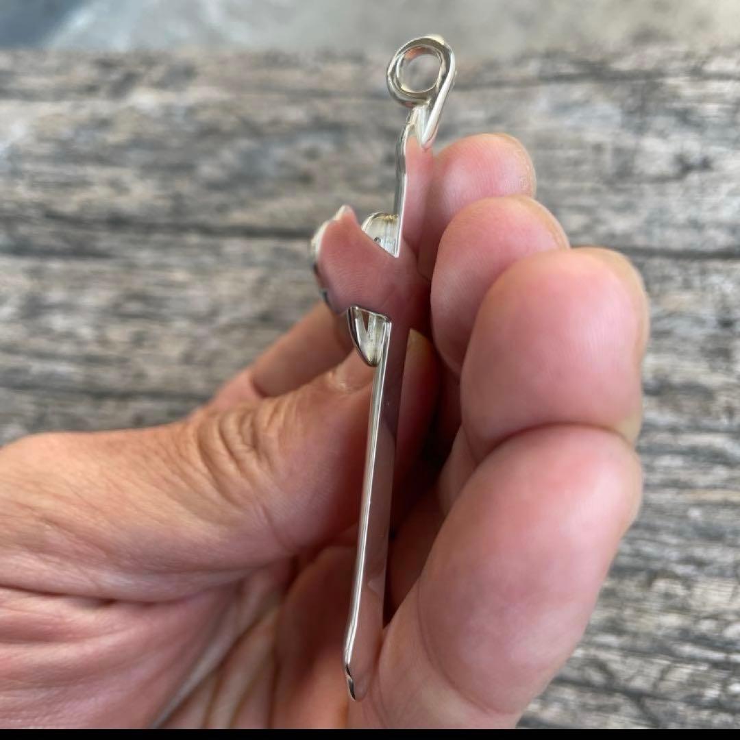 印台メタル付 ホイール クロス ネックレス トップ チェーン ハンドメイド