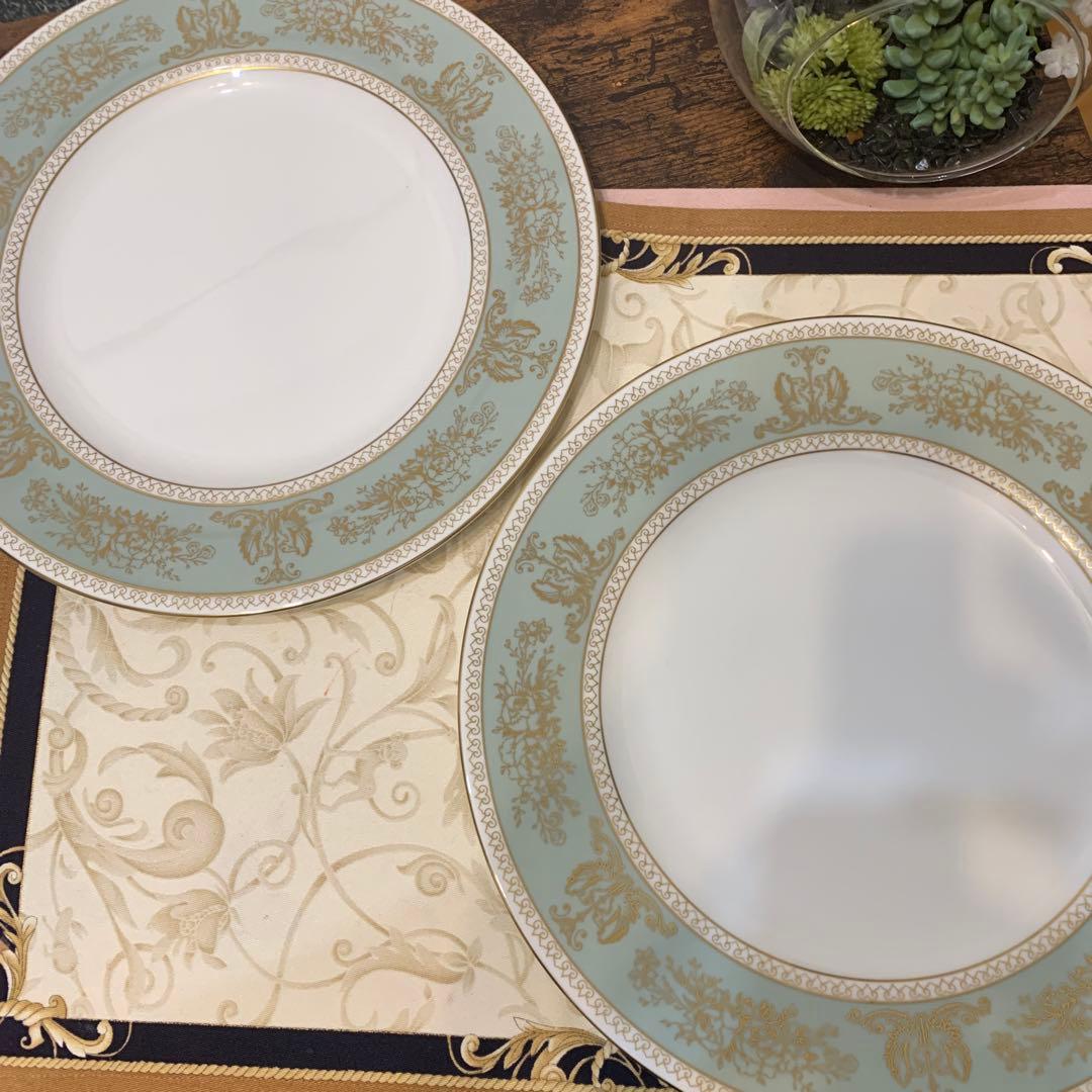 ウェッジウッド コロンビア　セージグリーン 27cmディナープレート　5枚