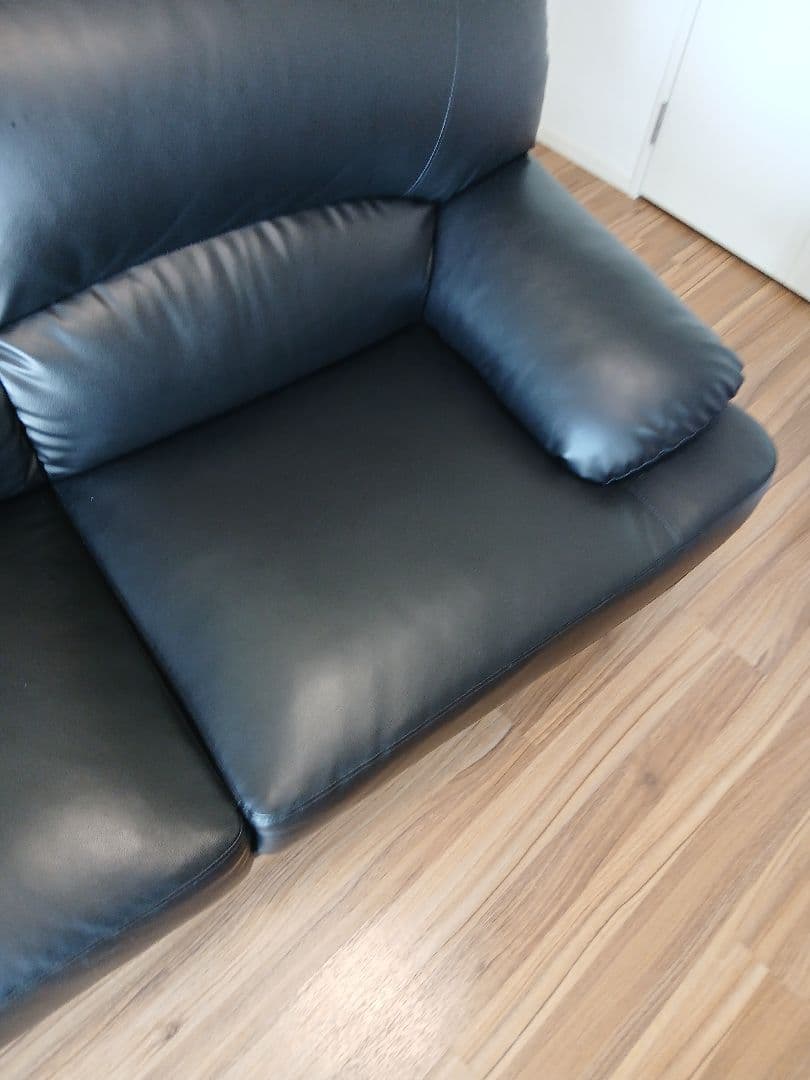 着払い♡NAFCO☆ブラック 2人掛けソファ 183cm