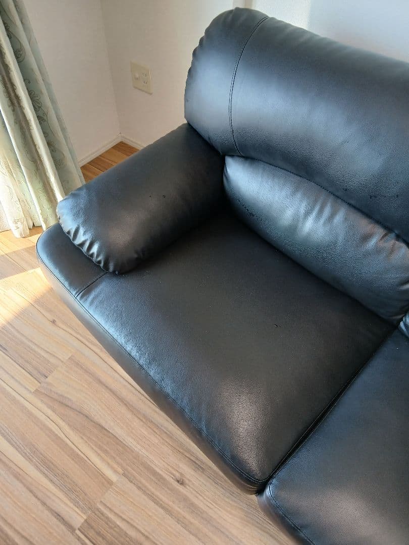 着払い♡NAFCO☆ブラック 2人掛けソファ 183cm