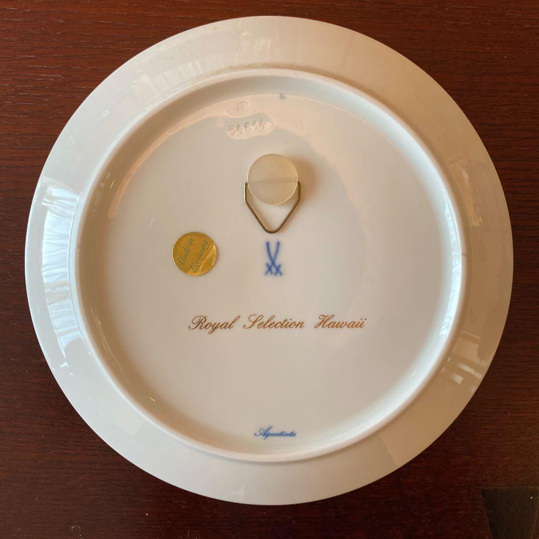 マイセン絵皿置物