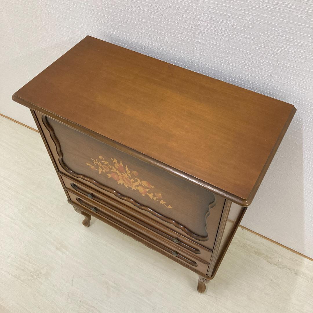 イタリア キャビネット 飾り棚 コンソール チェスト　象嵌細工