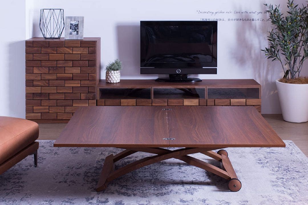 ★大豆★カリガリス コヌビア マスコッティ 伸長・昇降式テーブル