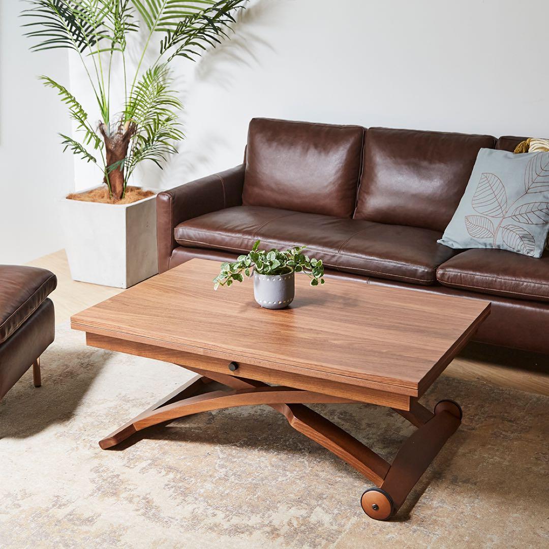 ★大豆★カリガリス コヌビア マスコッティ 伸長・昇降式テーブル