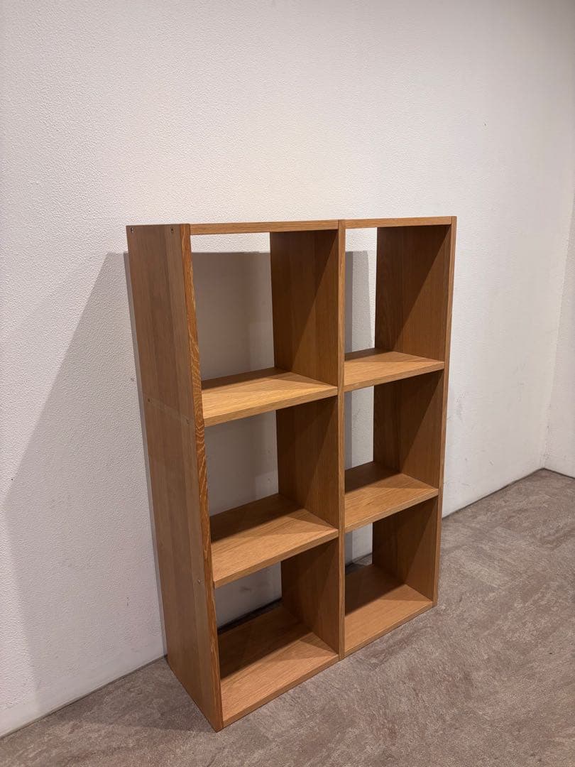 ⭐️超美品⭐️オプション ラタン２個⭐️３段２列⭐️無印良品⭐️スタッキングシェルフ