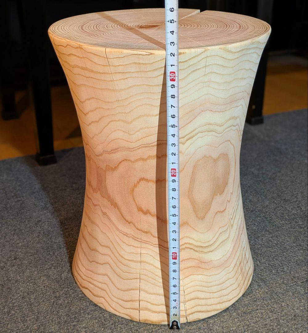 檜　丸太　椅子　スツール　高さ約32.5㎝