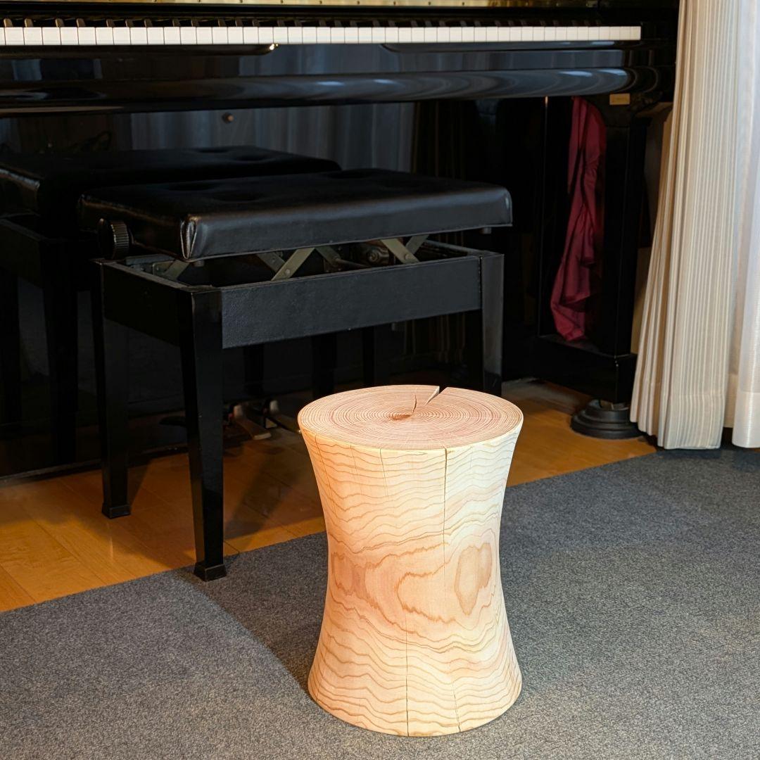 檜　丸太　椅子　スツール　高さ約32.5㎝