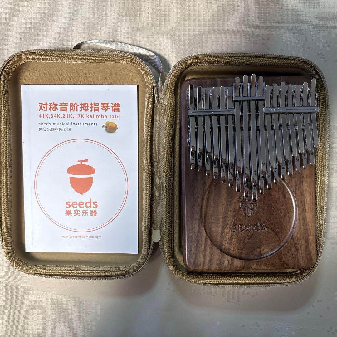 34鍵盤　34キー　カリンバ C調　半音付き 親指ピアノ