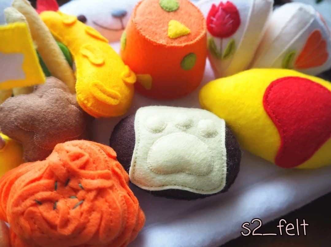 フェルトままごと しろくまお子様ランチ