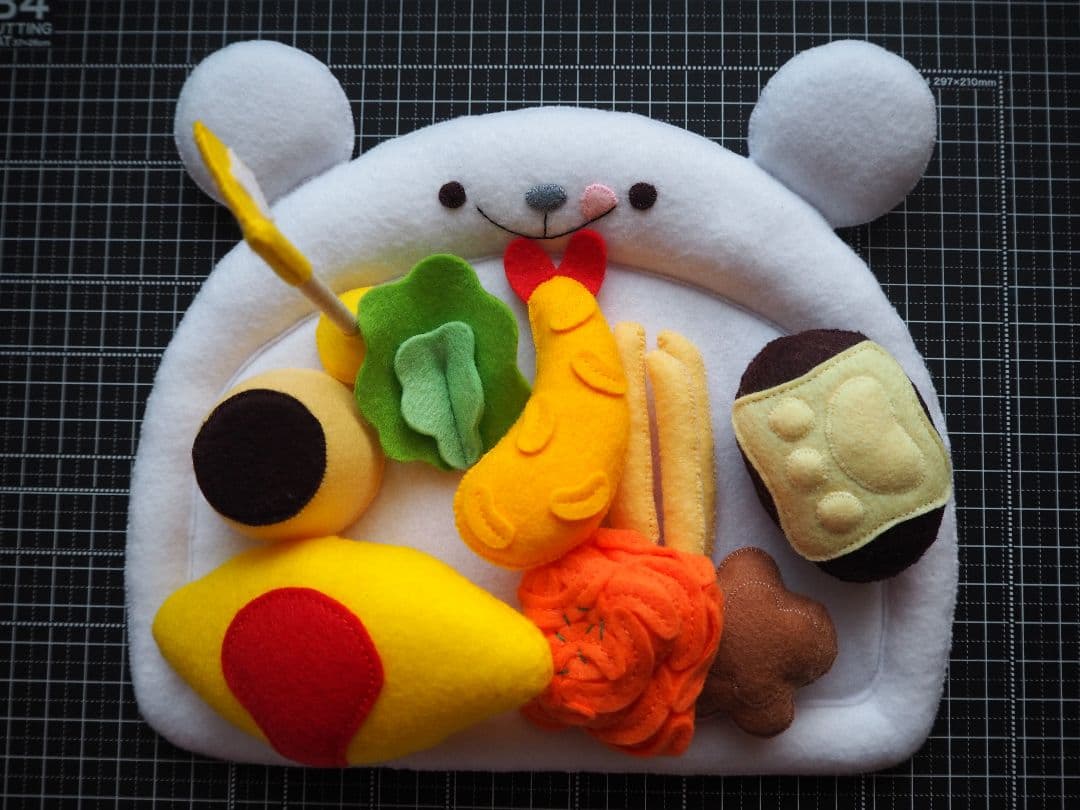 フェルトままごと しろくまお子様ランチ