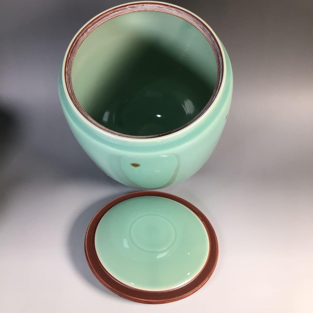 M146 皆具 『平安祥堂造』『飛青磁』『水指 建水 蓋置 杓立』 共箱