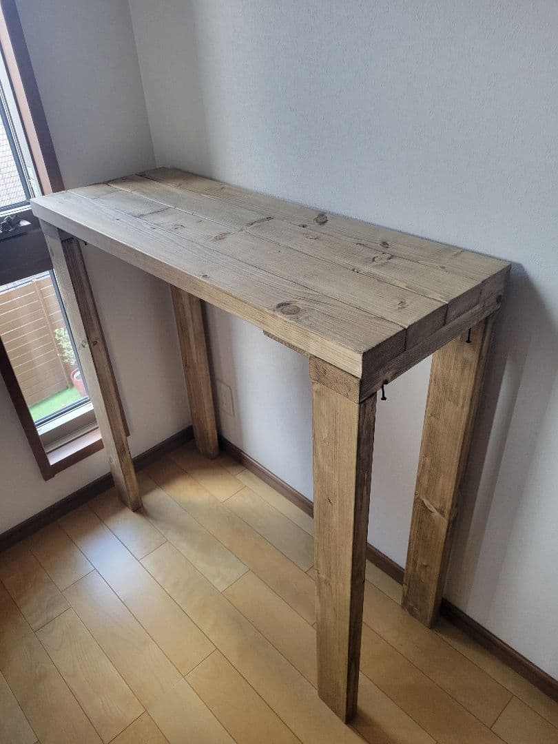 木製カウンターテーブル 高めのテーブル