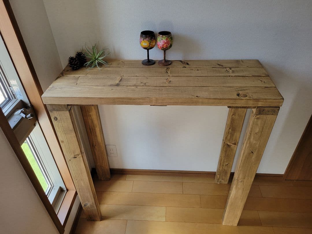 木製カウンターテーブル 高めのテーブル
