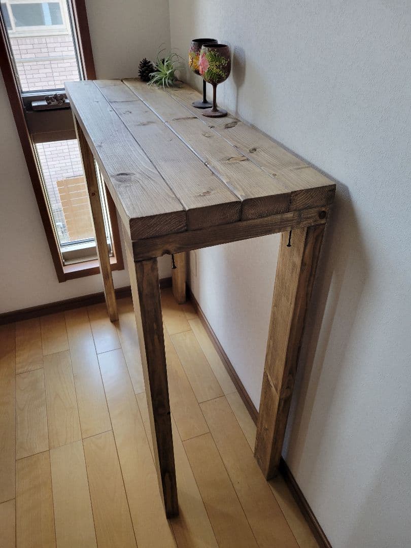 木製カウンターテーブル 高めのテーブル