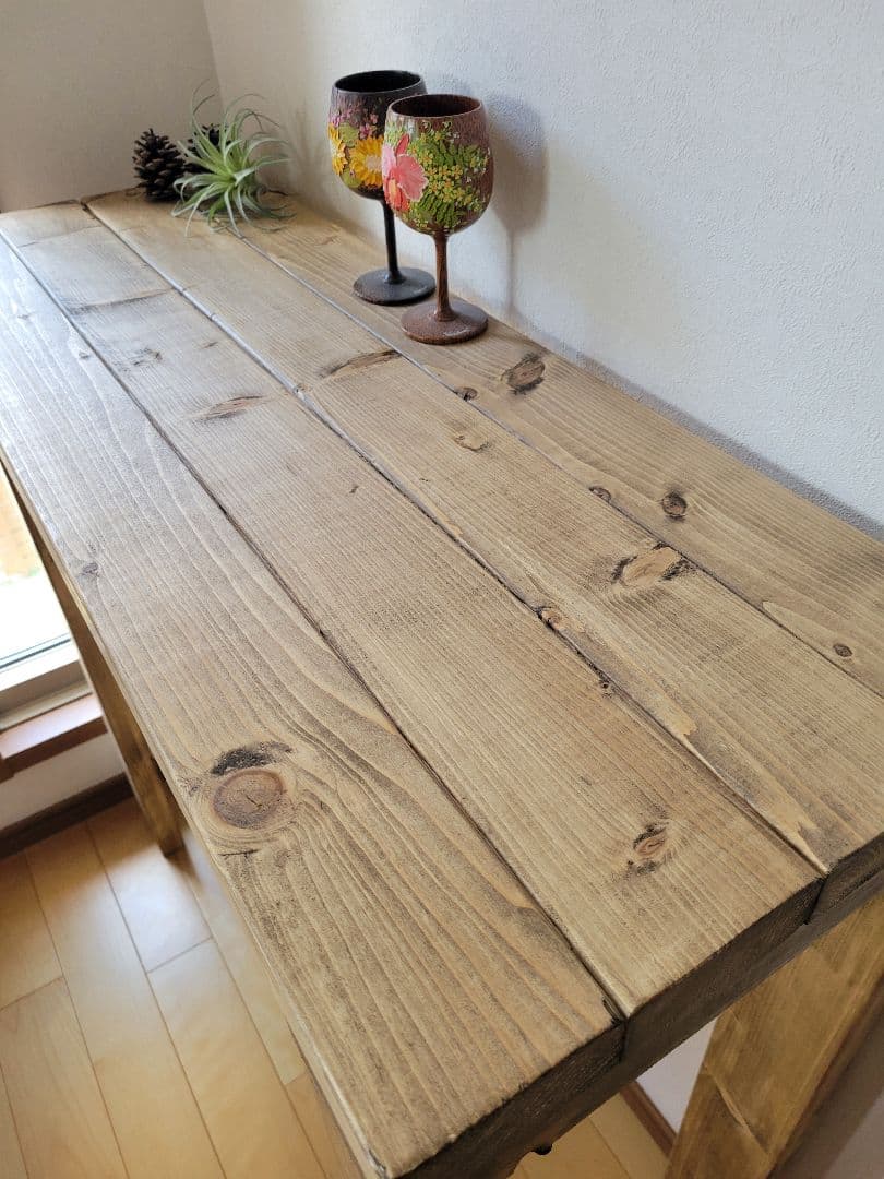 木製カウンターテーブル 高めのテーブル