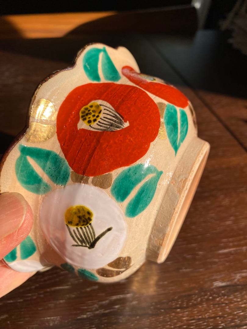 乾山写　京焼　椿向付5客 新品未使用　 お造りの器