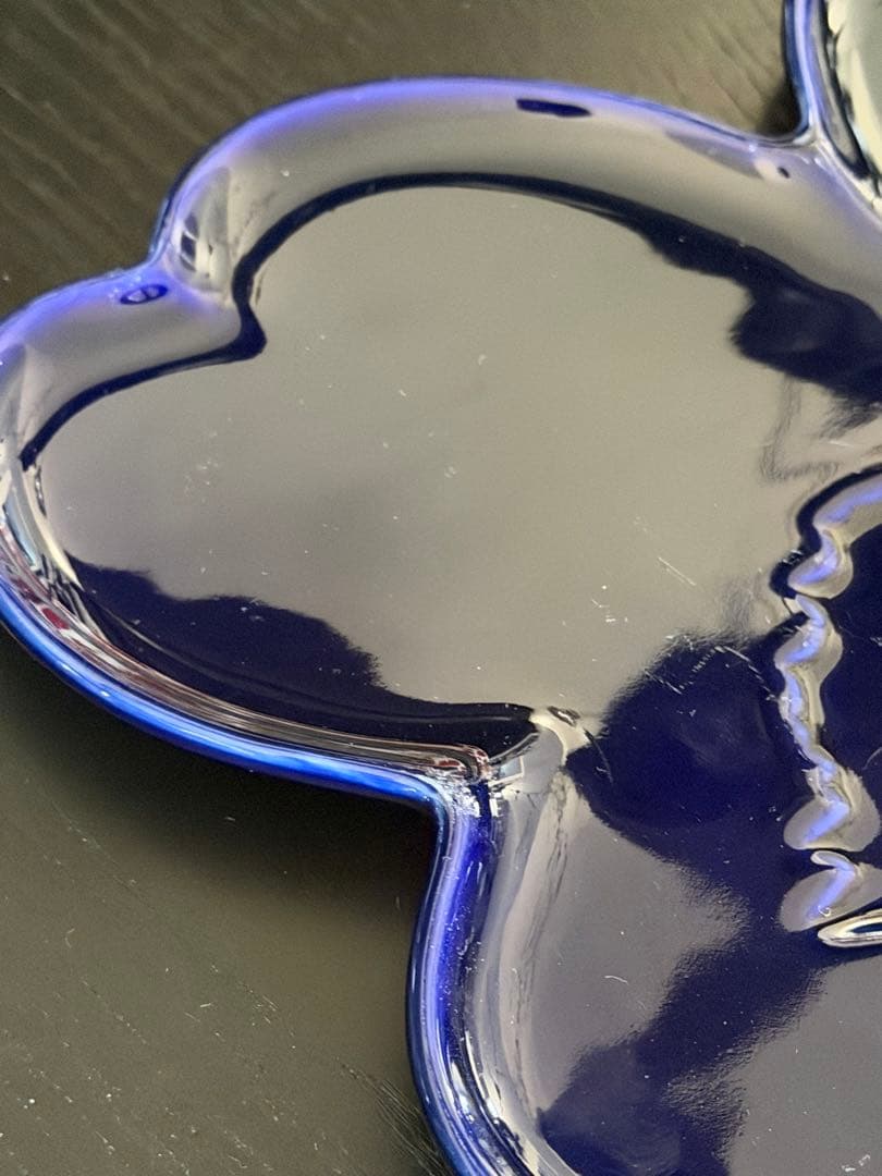 箱無　マリメッコ　L 特大　ウニッコ　サービングプレート　濃い　ブルー紺