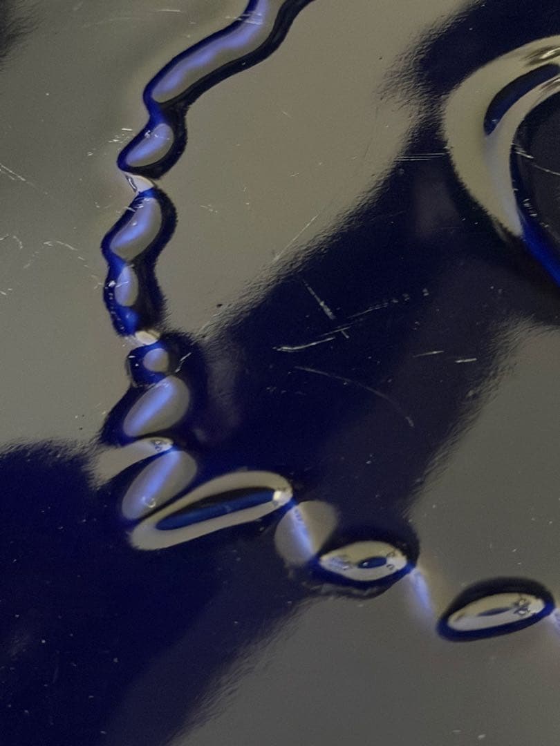 箱無　マリメッコ　L 特大　ウニッコ　サービングプレート　濃い　ブルー紺