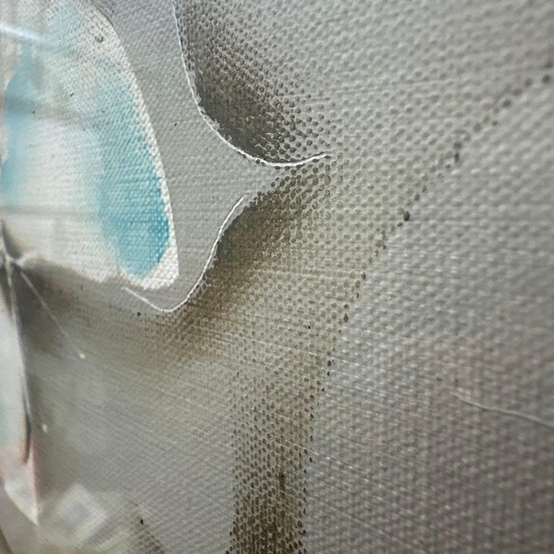 真作 小練武志 50号油彩「虹に舞う蝶」独自の幻想的な色彩描写