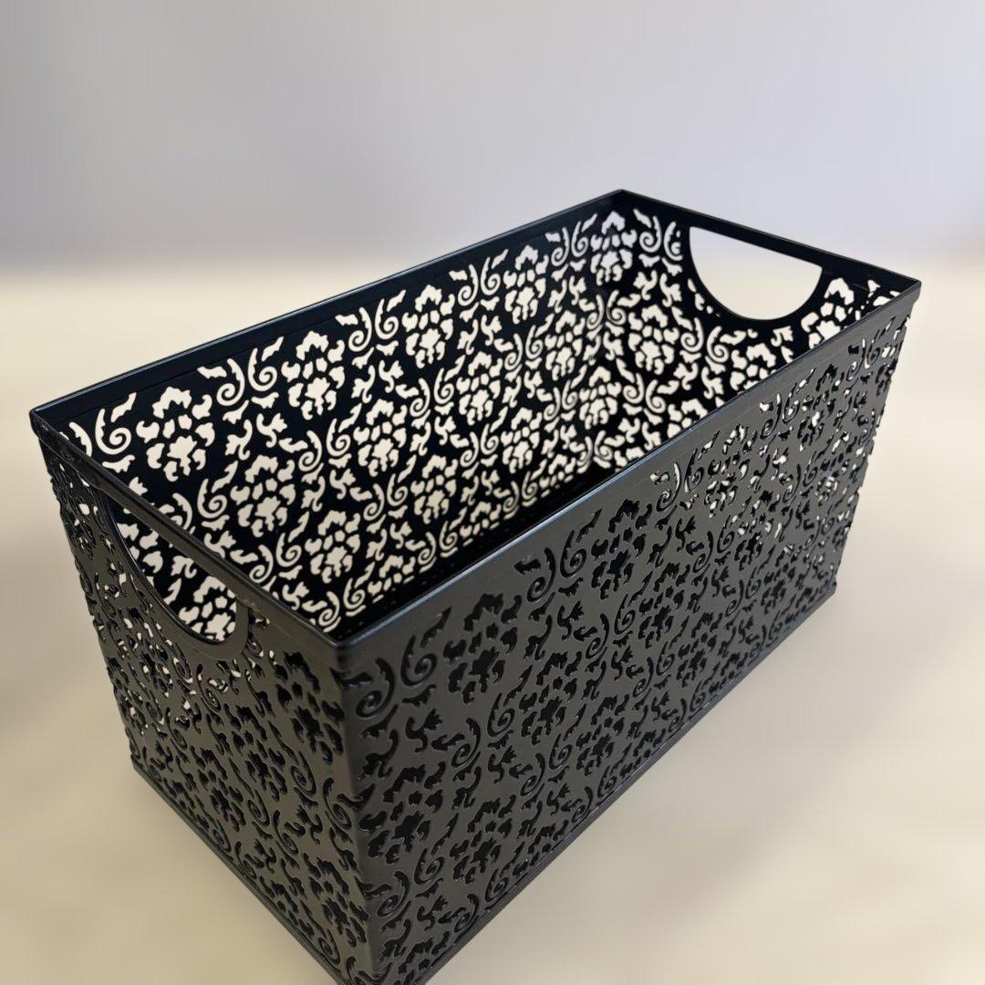 Francfranc グラマラスシリーズ 4点セット 黒 マガジン 収納 レター