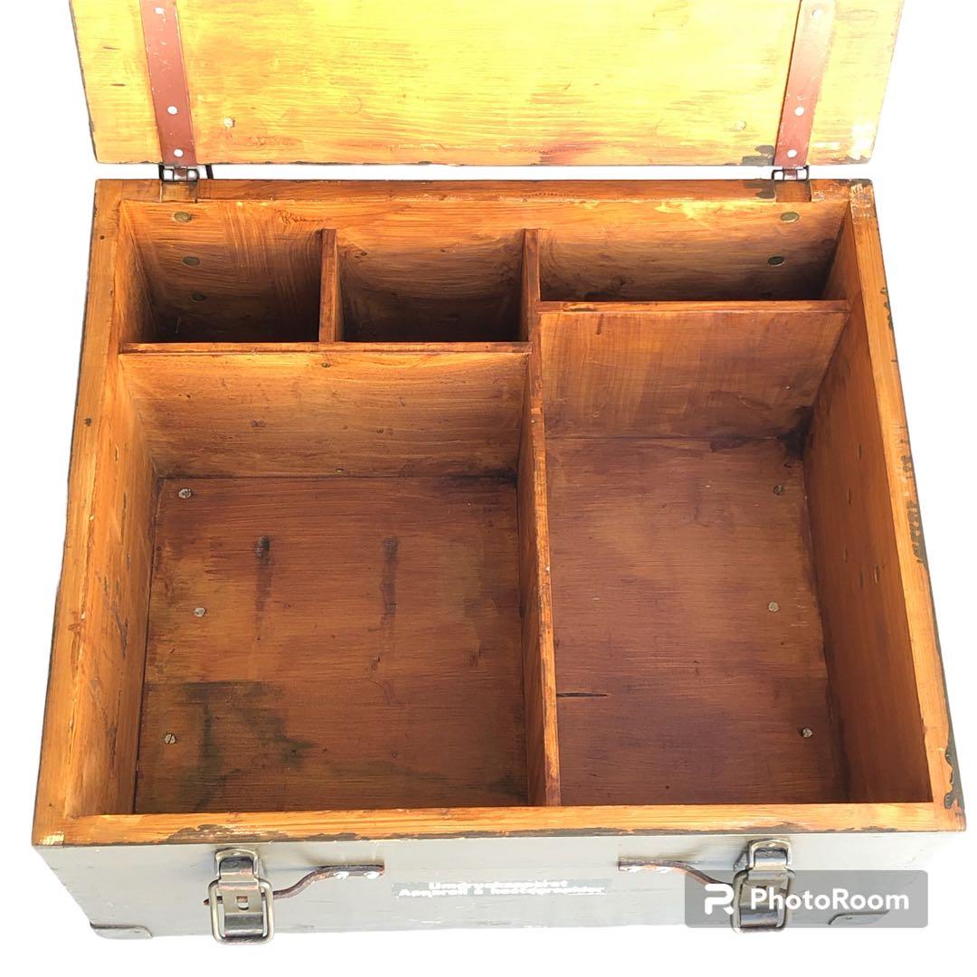 スイス軍 ミリタリー ボックス 木箱 60S 軍モノ 実物 ヴィンテージ