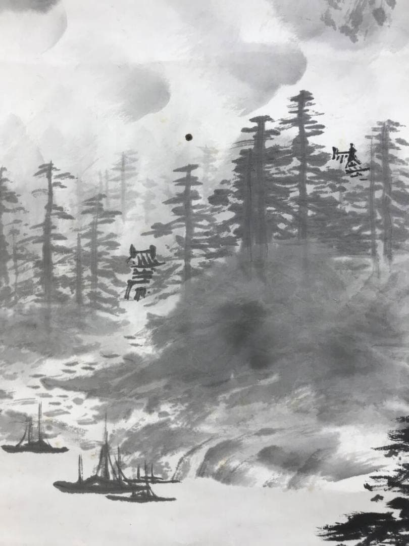 真作/飛田周山/山水図/掛軸/名家伝来/AH-799 - メルカリ