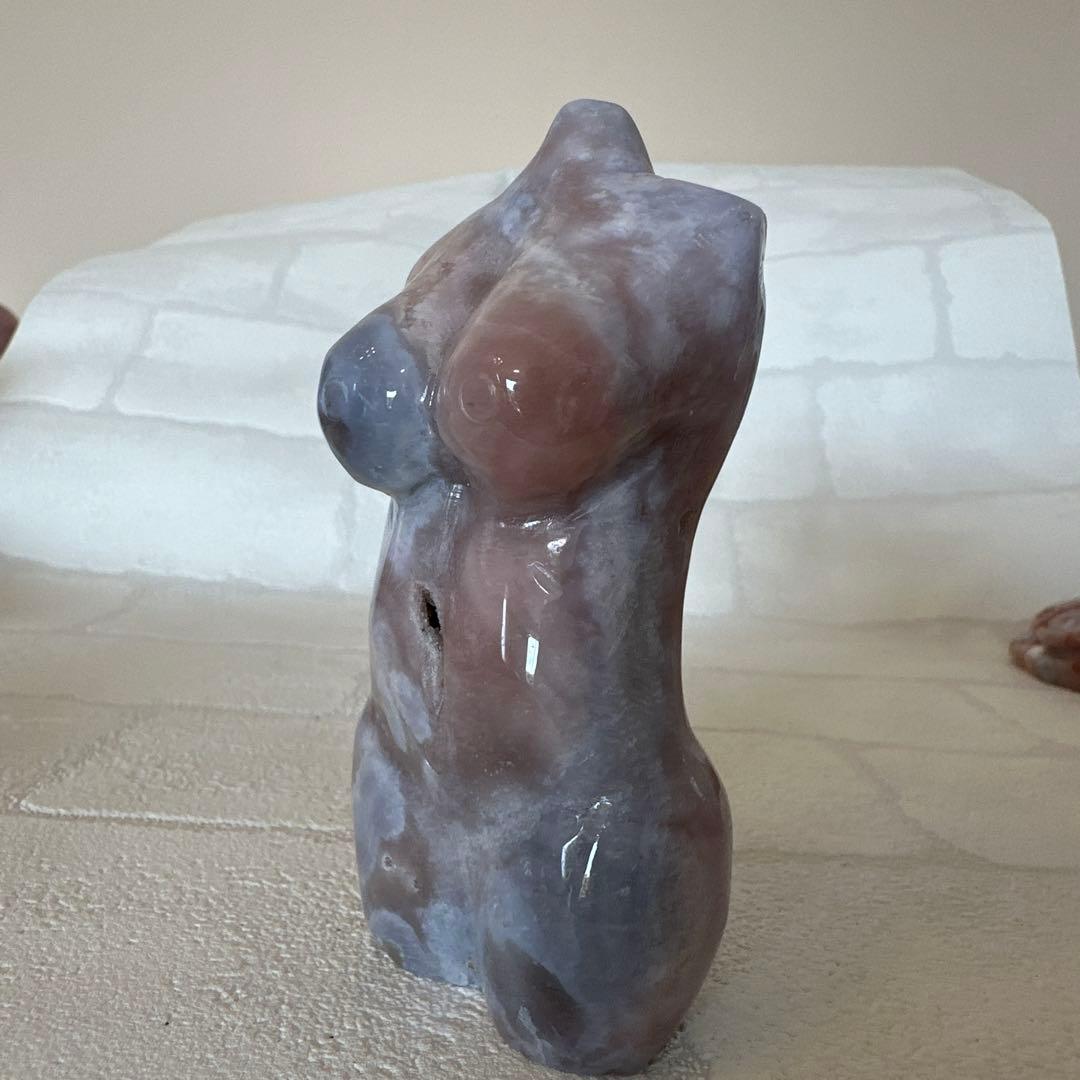 ピンクアメジスト　ブルーアゲート　ウーマンボディ　天然石