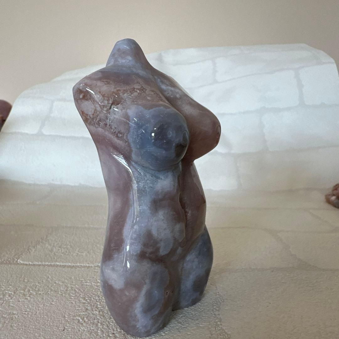 ピンクアメジスト　ブルーアゲート　ウーマンボディ　天然石