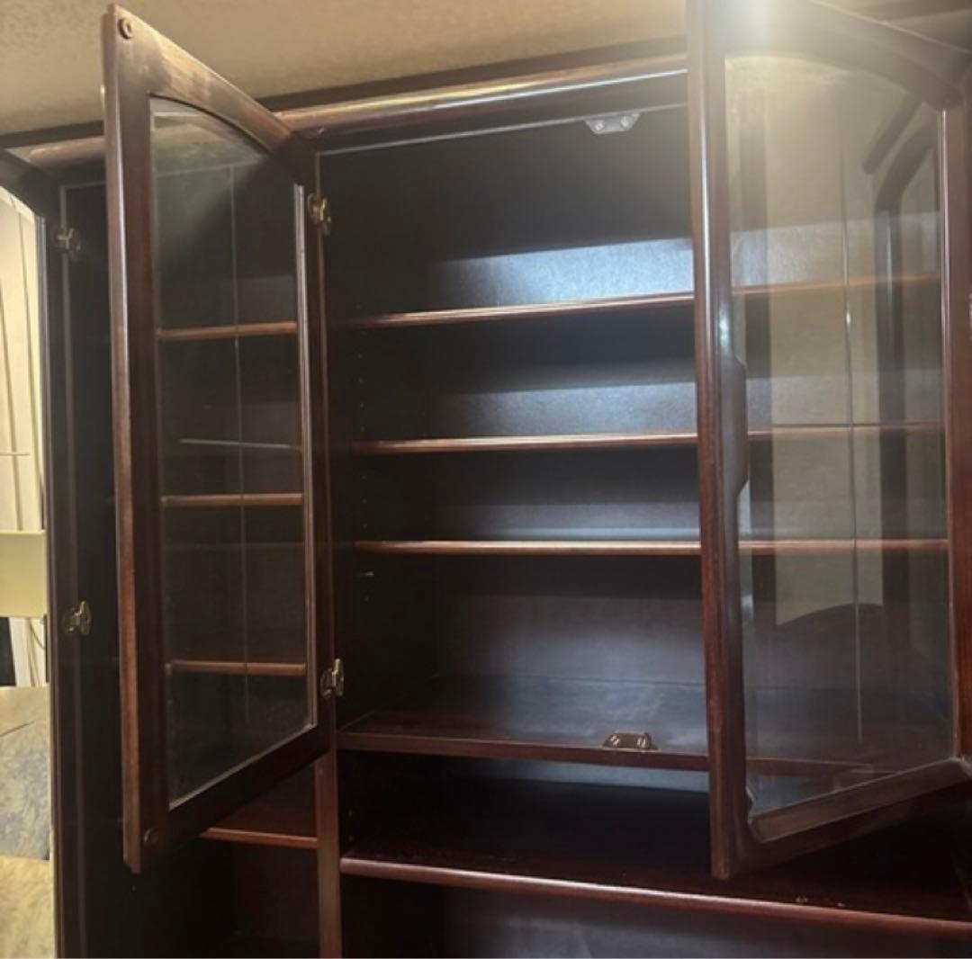 【永尾物産】テレビボード　飾り棚　ガラス戸