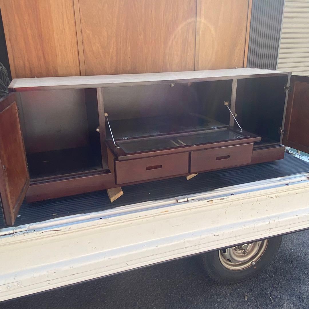 【永尾物産】テレビボード　飾り棚　ガラス戸