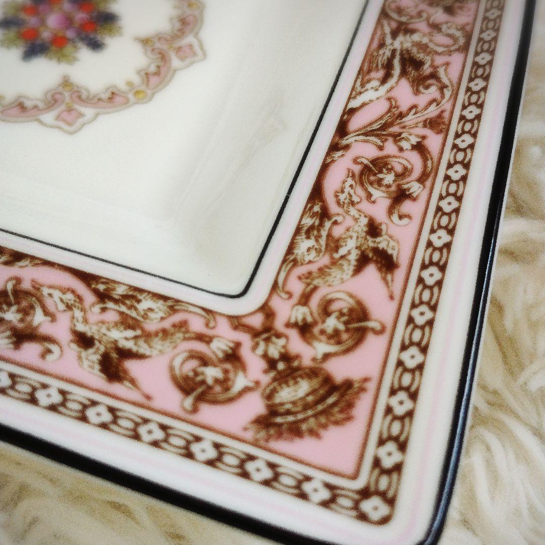 ✨️希少✨️ WEGDWOOD フロレンティーン ピンク スクエアプレート