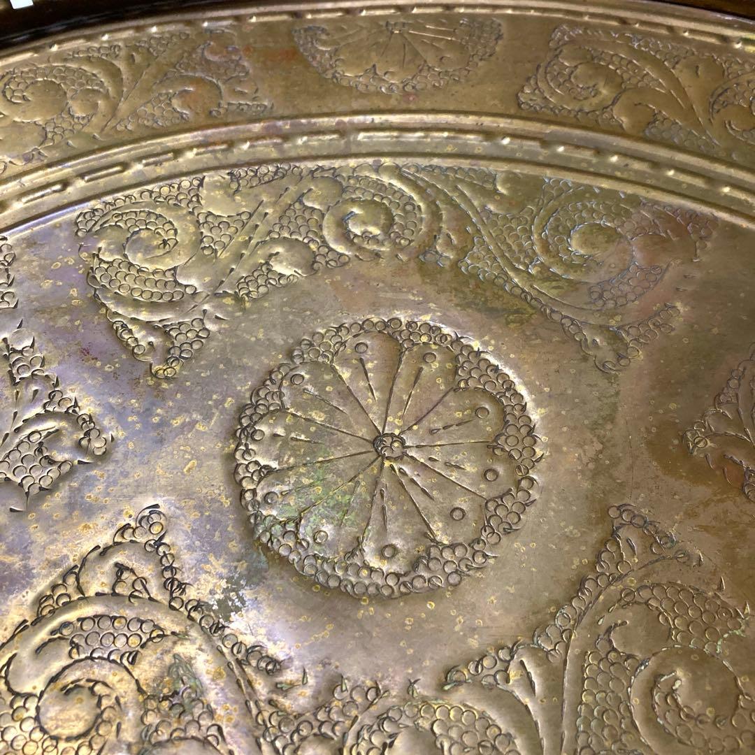 アンティーク　トレイ　ブラス