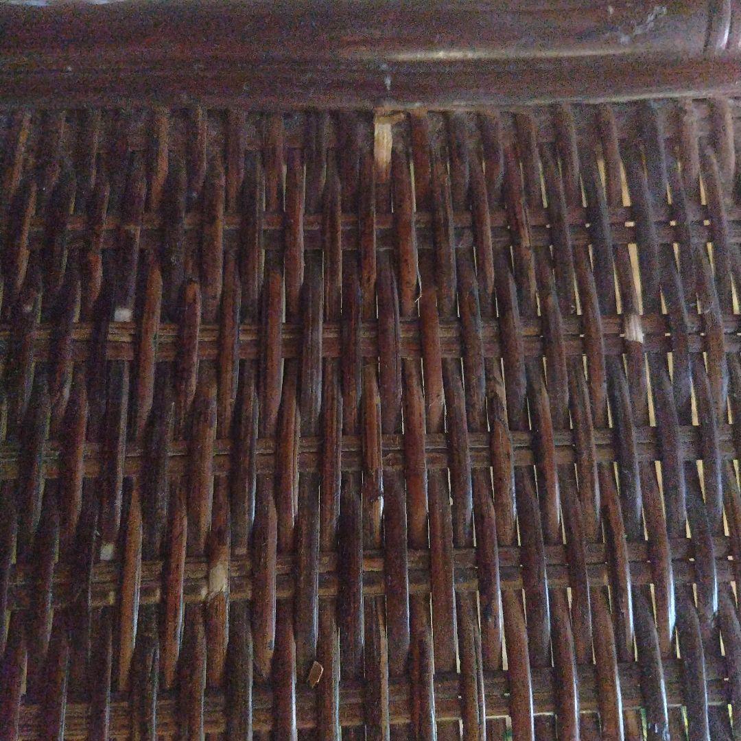 ガラス天板ラタンテーブル 長方形