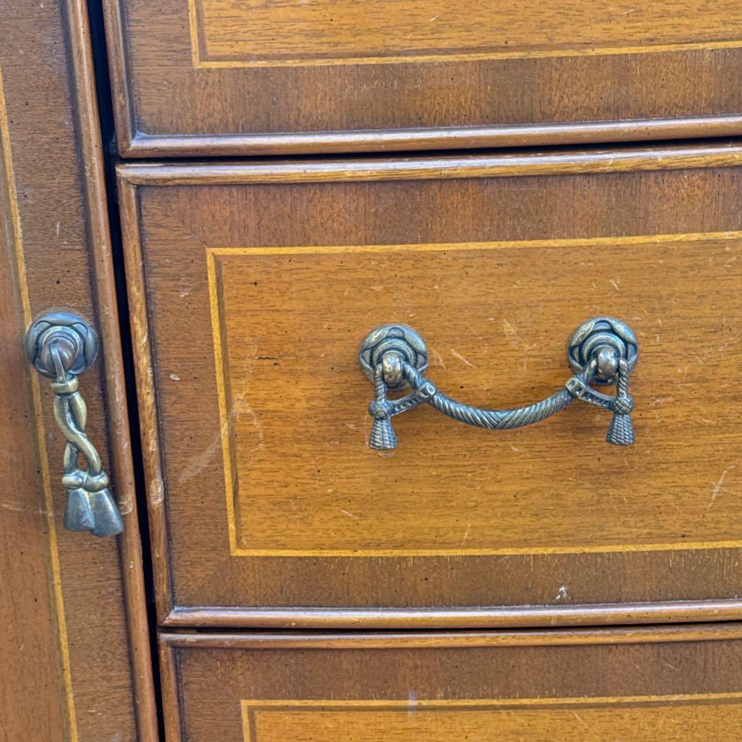 アンティーク 輸入家具 おしゃれ 家具 マホガニー 象嵌 イタリア家具 東海家具