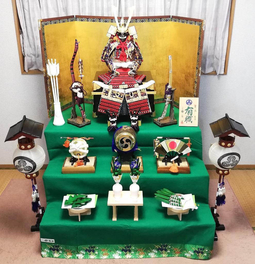 五月人形／京都島津製／三段飾り／鎧・兜／3段飾り