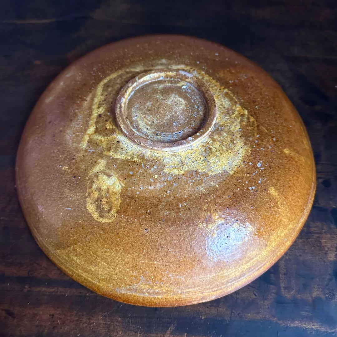 希少 遼三彩 刻花 花卉紋盤 大皿 飾り皿 中国 古美術 古玩 骨董 唐三彩